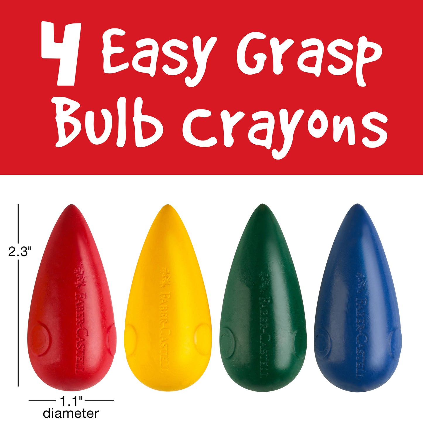 Faber-Castell Little Creatives Easy Grasp Bulb Crayons Set of 4