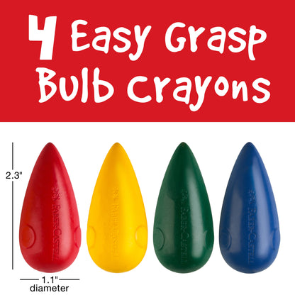 Faber-Castell Little Creatives Easy Grasp Bulb Crayons Set of 4