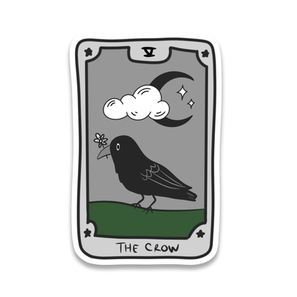"The Crow Tarot Card" Sticker