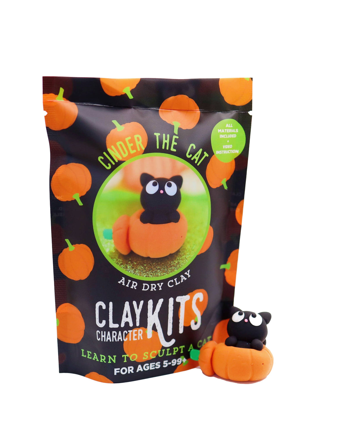 🇨🇦 "Cinder the Cat" Air Dry Clay Kit