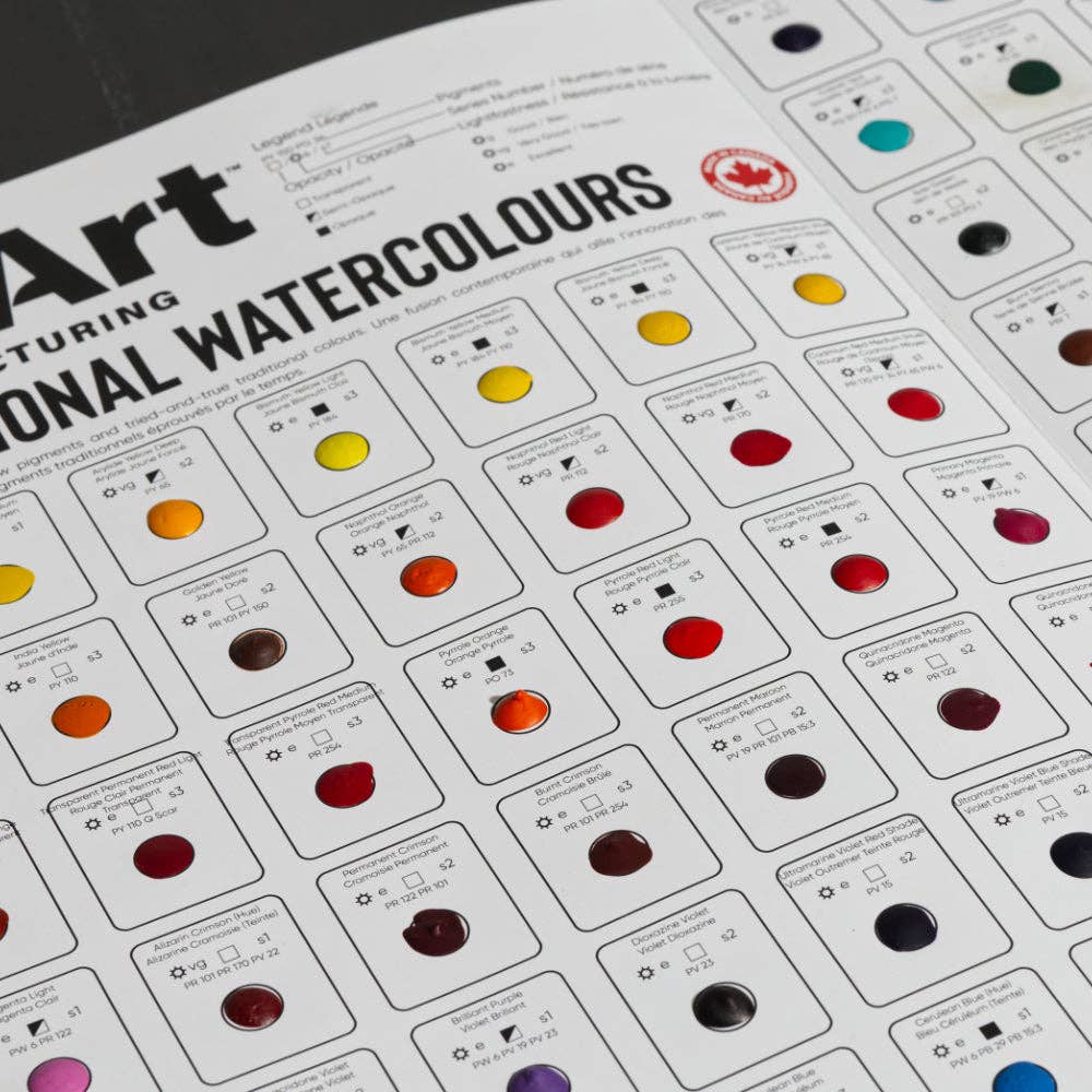 🇨🇦 Tri-Art Watercolours 98 Colour Dot Card