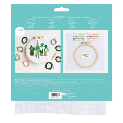 Cross Stitch Hoop Embroidery Kit "Indoor Garden"
