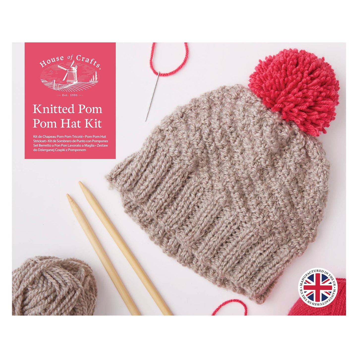 Knitted Pom-Pom Hat Kit
