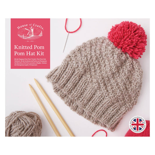 Knitted Pom-Pom Hat Kit