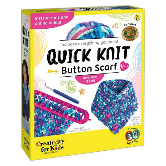 Creativity for Kids Quick Knit Button Scarf