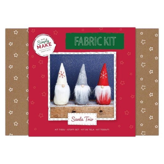 Fabric Craft Kit "Large Santa Trio"