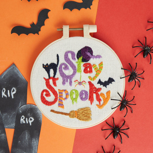 Simply Make Embroidery By Numbers Kit, Stay Spooky
