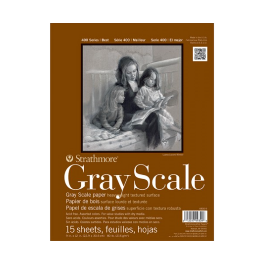 Strathmore 400 Gray Scale Paper Pad 9x12" 15 Sheets