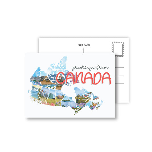 🇨🇦 "Canada Map" Postcard