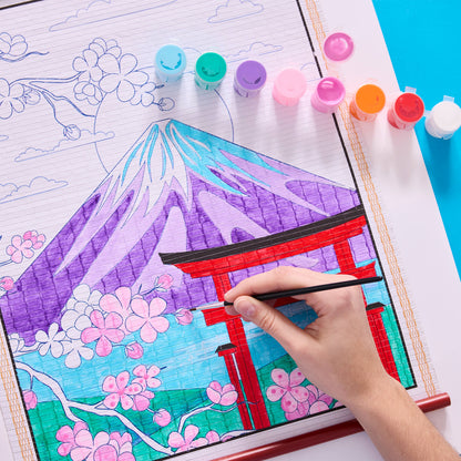 Faber-Castell Paper Scroll Painting Kit for Kids "Mount Fuji"