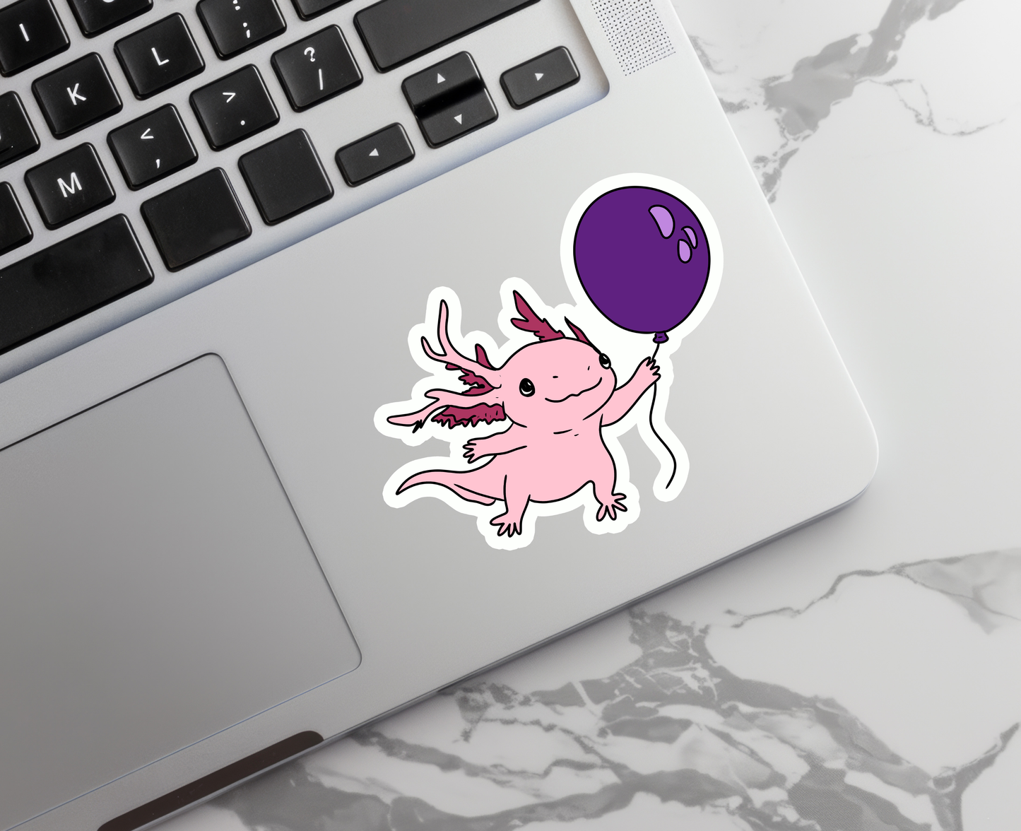"Axolotl with Balloon" Sticker