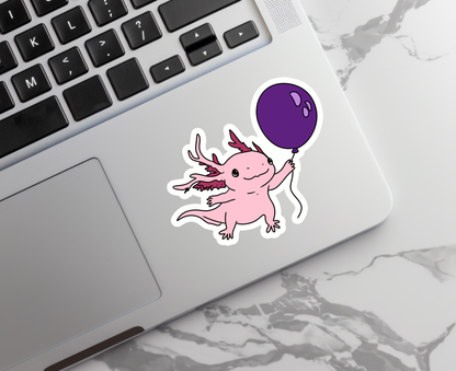 "Axolotl with Balloon" Sticker