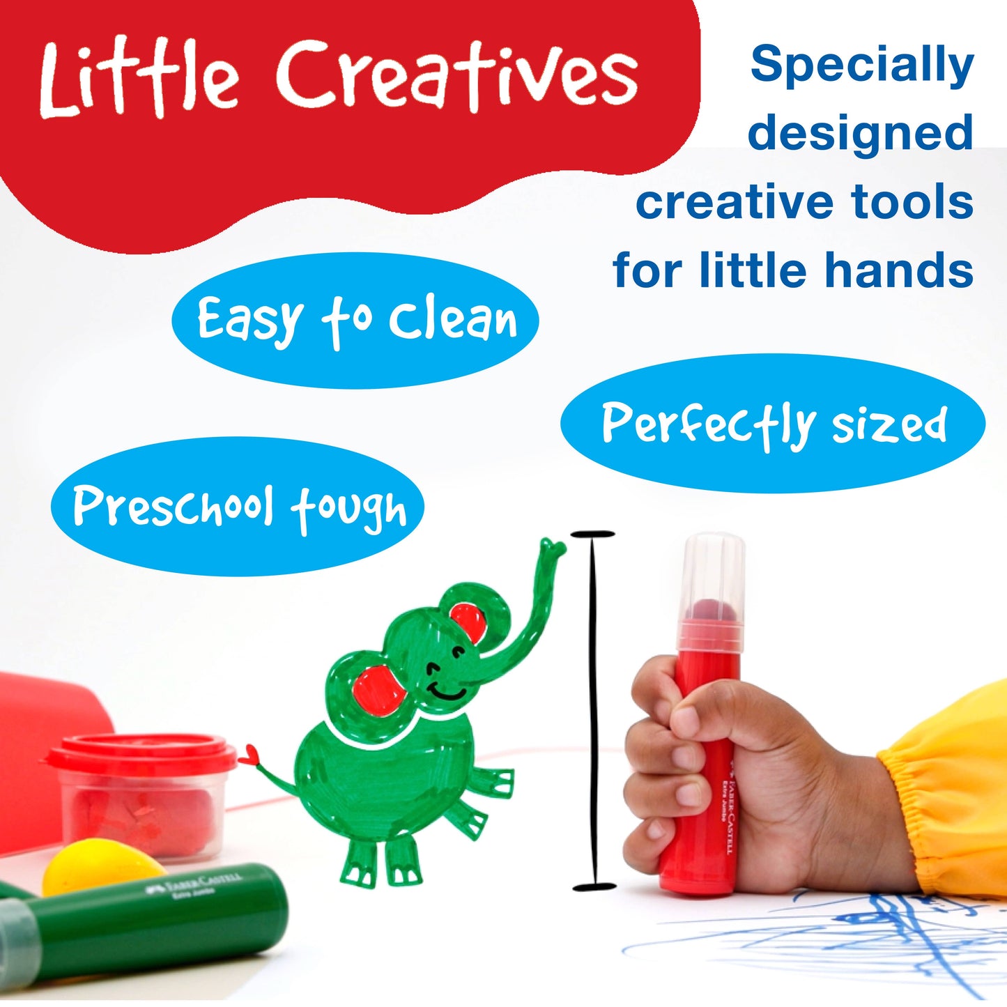 Faber-Castell Little Creatives Easy Grasp Bulb Crayons Set of 4