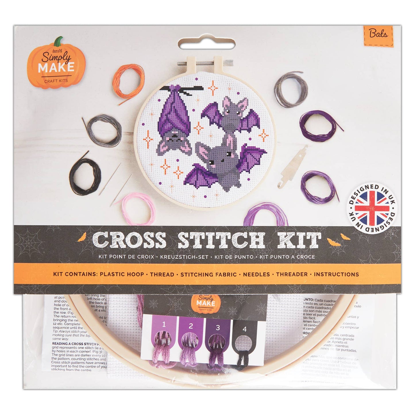 Cross Stitch Kit "Halloween Bats"