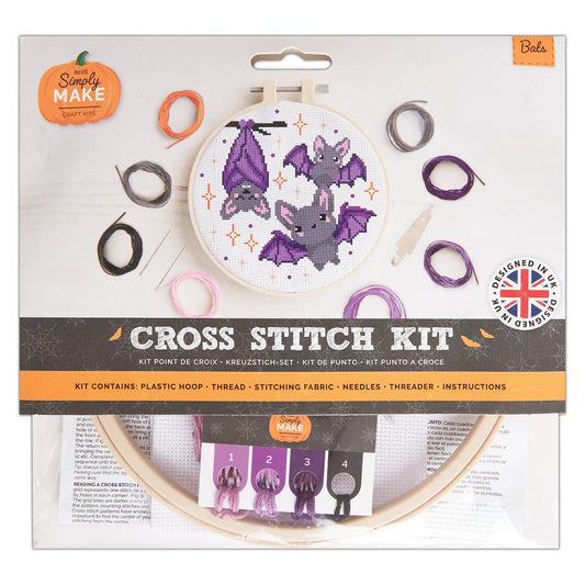 Cross Stitch Kit "Halloween Bats"