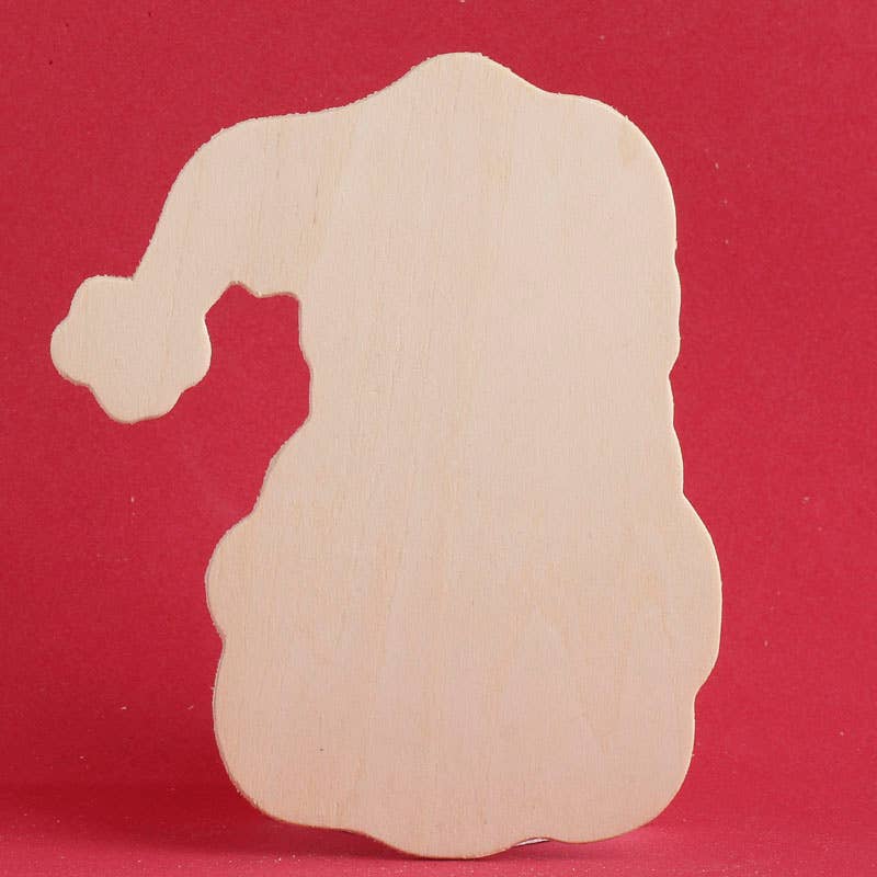 4" DIY Unfinished Wood Santa Cutout