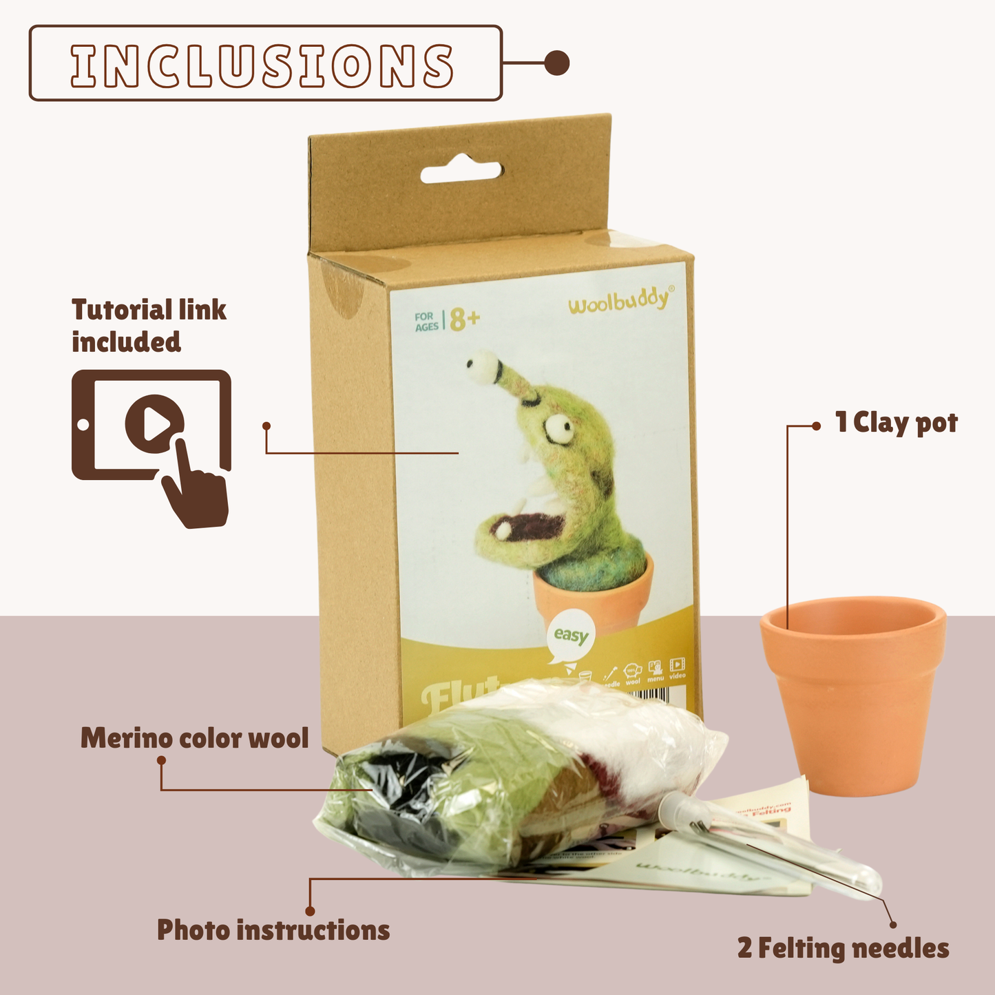 DIY Needle Felting Monster Plant Kit – Flytrap