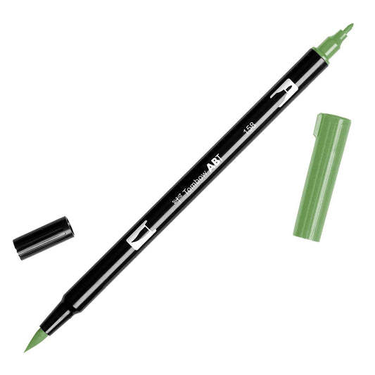 Dual Brush Pen Art Markers - Open Stock: 158 Dark Olive - SKU# 56516
