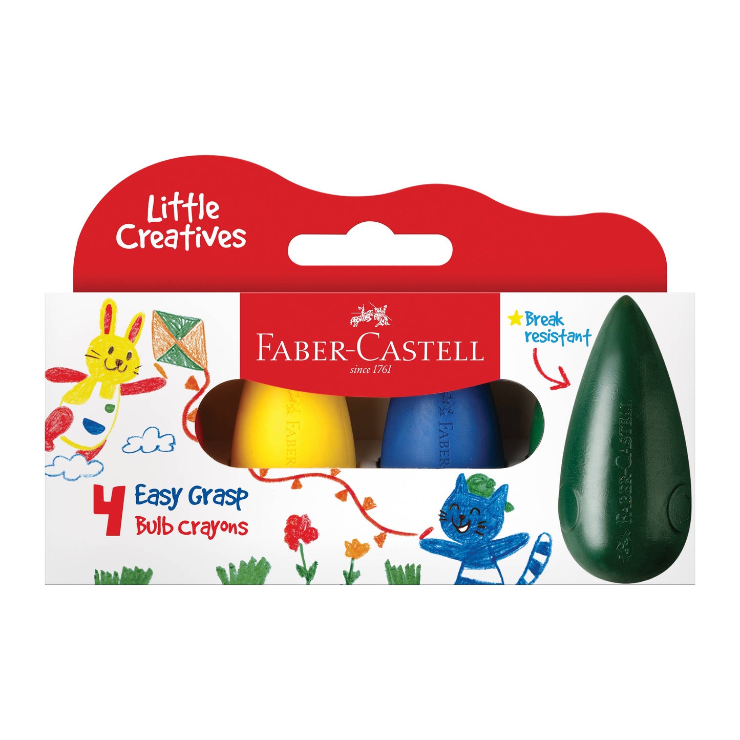 Faber-Castell Little Creatives Easy Grasp Bulb Crayons Set of 4