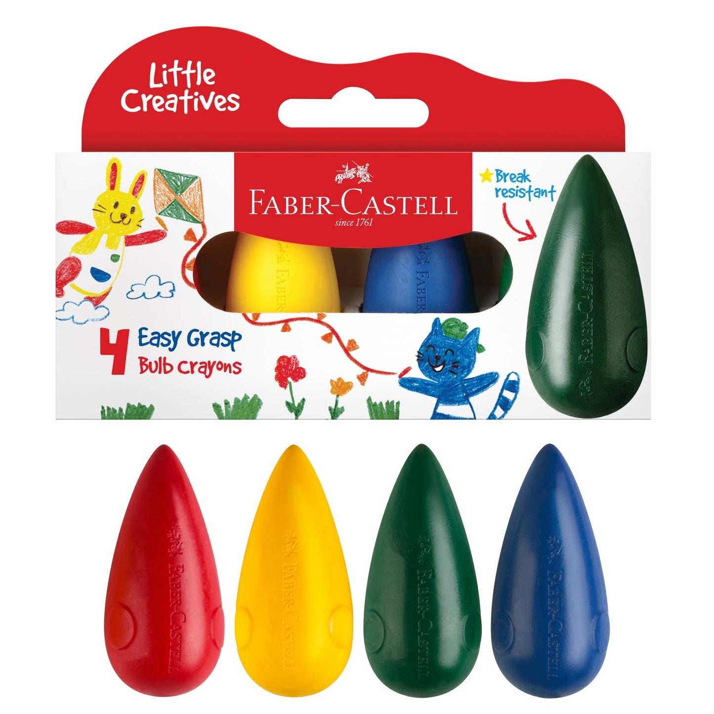 Faber-Castell Little Creatives Easy Grasp Bulb Crayons Set of 4