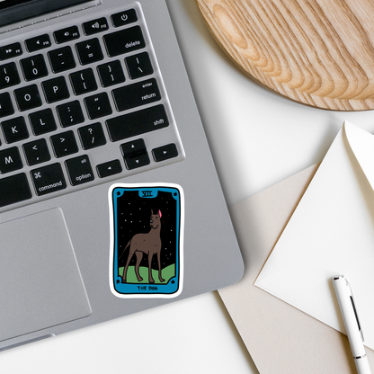 "The Dog Tarot Card" Sticker