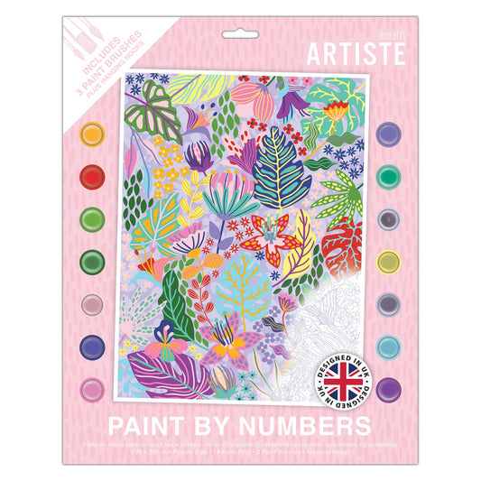 Paint By Numbers "Abstract Florals" 13x16"