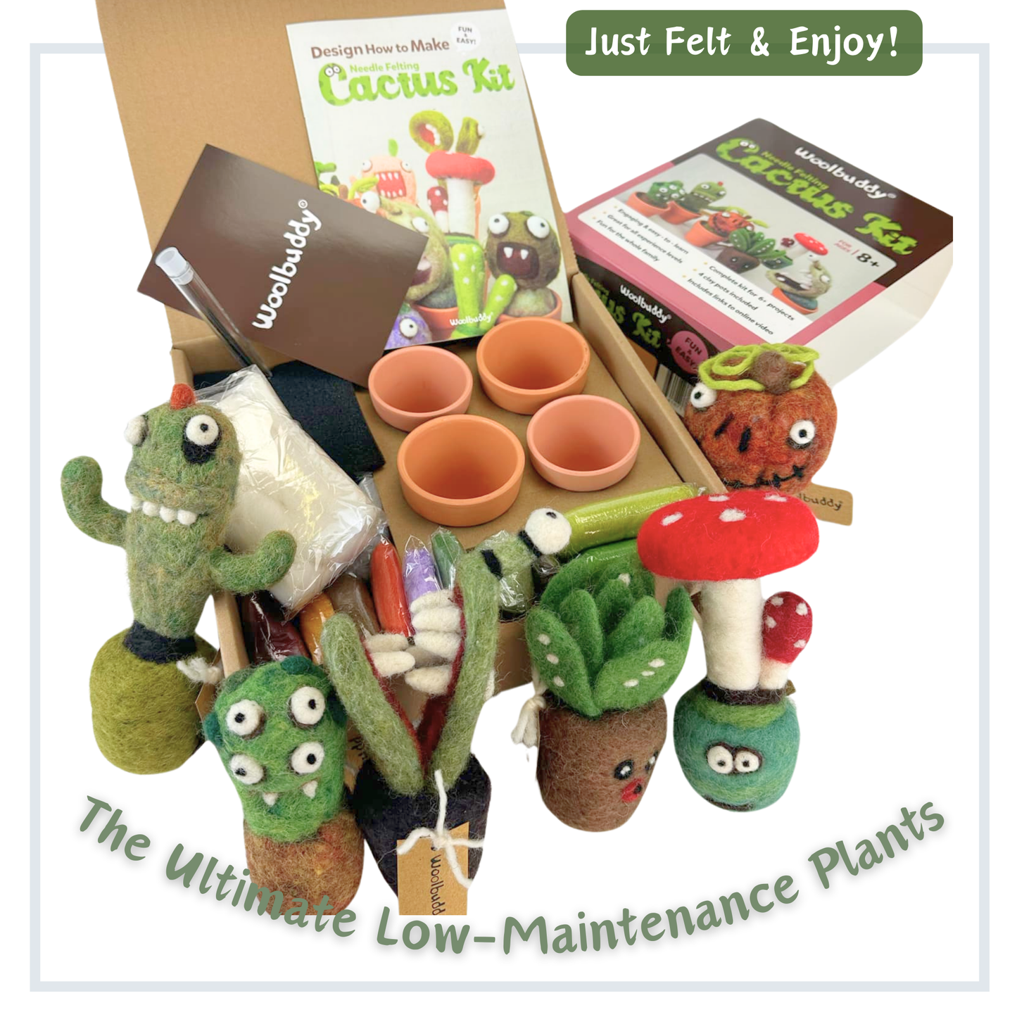 Woolbuddy Needle Felting Kit "Cactus Set"