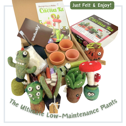 Woolbuddy Needle Felting Kit "Cactus Set"