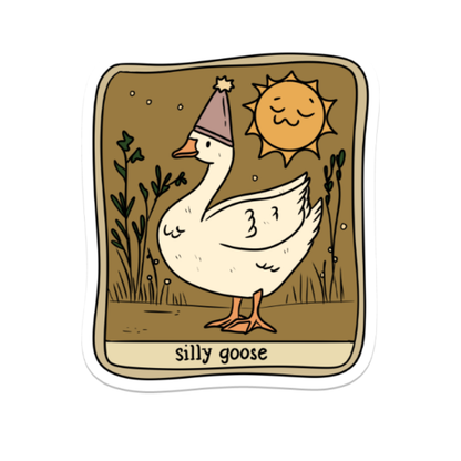 "Silly Goose Tarot Card" Sticker