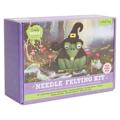 Needle Felting Kit "Witch Frog"