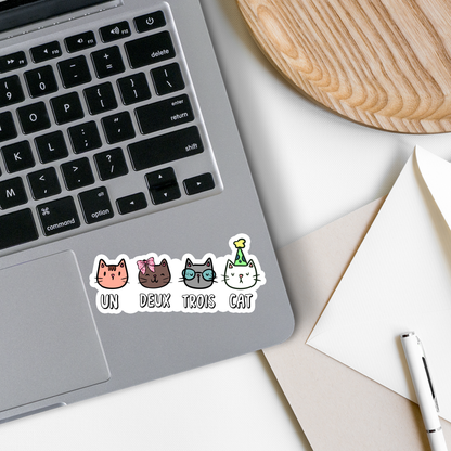 "Un Deux Trois Cat" Sticker