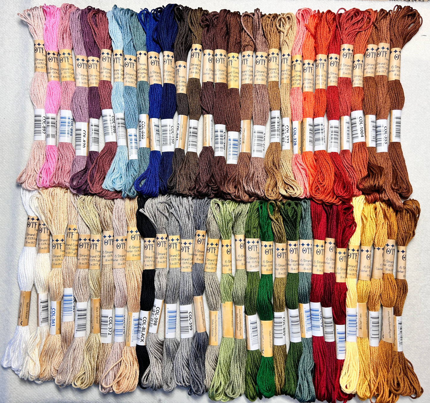 OTF Threads Solid 6-Strand Embroidery Floss
