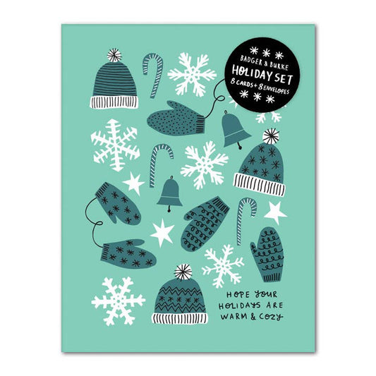 🇨🇦 "Mittens & Gloves" Holiday Greeting Card Set