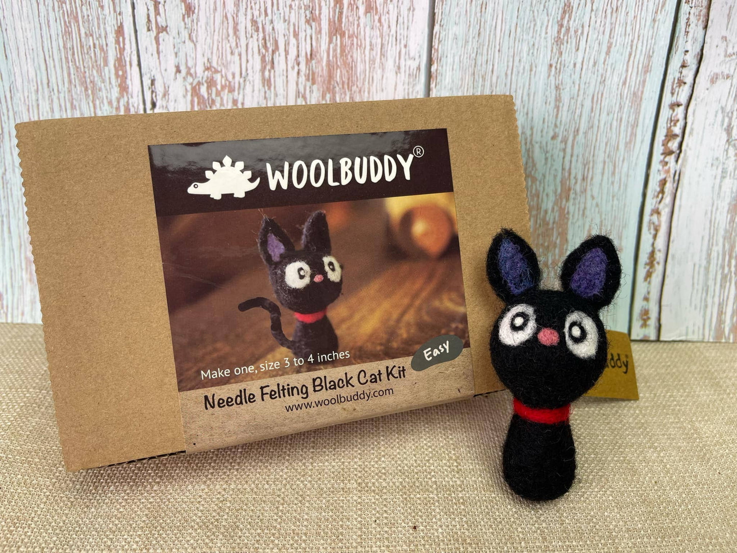 Woolbuddy Needle Felting Kit "Black Cat"