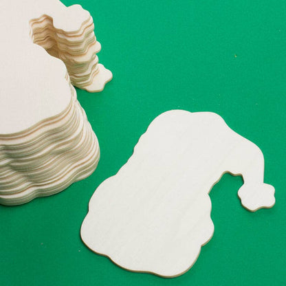 4" DIY Unfinished Wood Santa Cutout