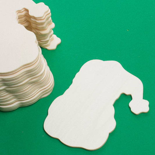 4" DIY Unfinished Wood Santa Cutout