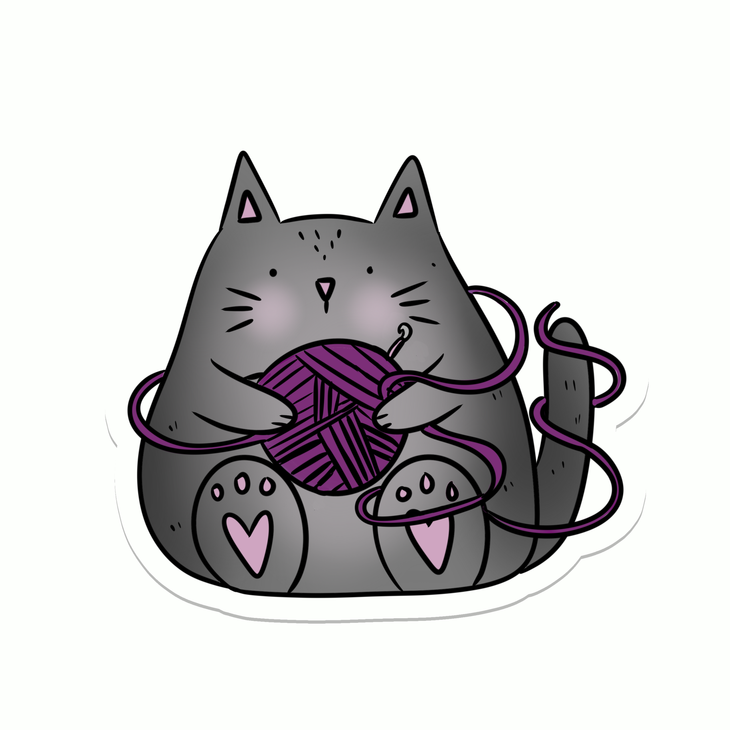 "Crochet Cat" Sticker