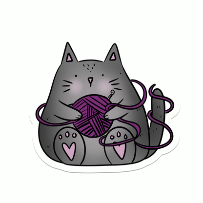 "Crochet Cat" Sticker