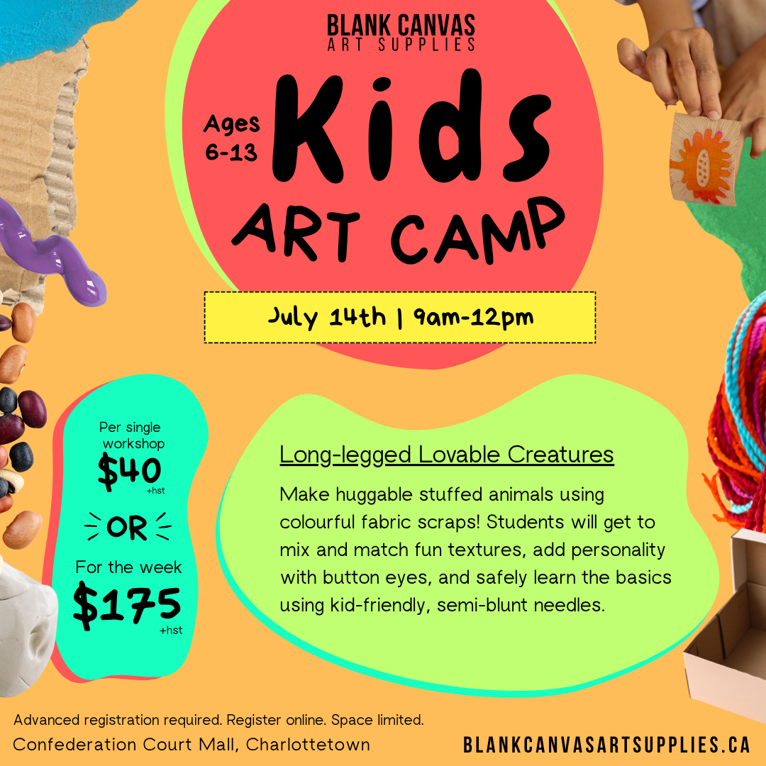 Kids Art Camp (ages 6-13) Week of July 13-17th