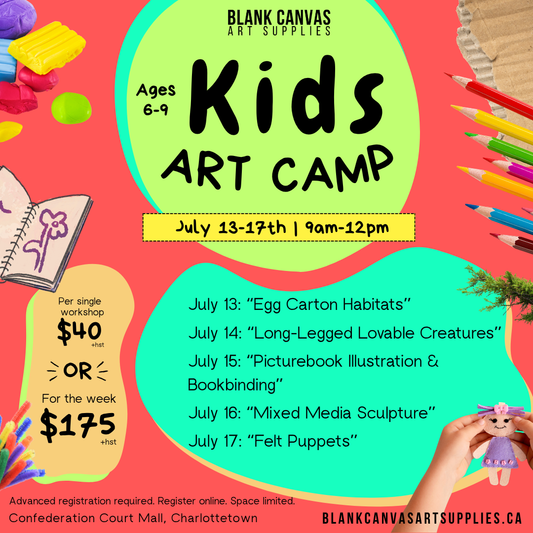 Kids Art Camp (ages 6-9) Week of July 13-17th