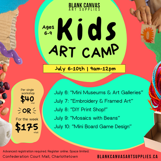 Kids Art Camp (ages 6-9) Week of July 6-10th