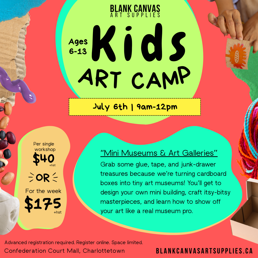 Kids Art Camp (ages 6-13) Week of July 6-10th