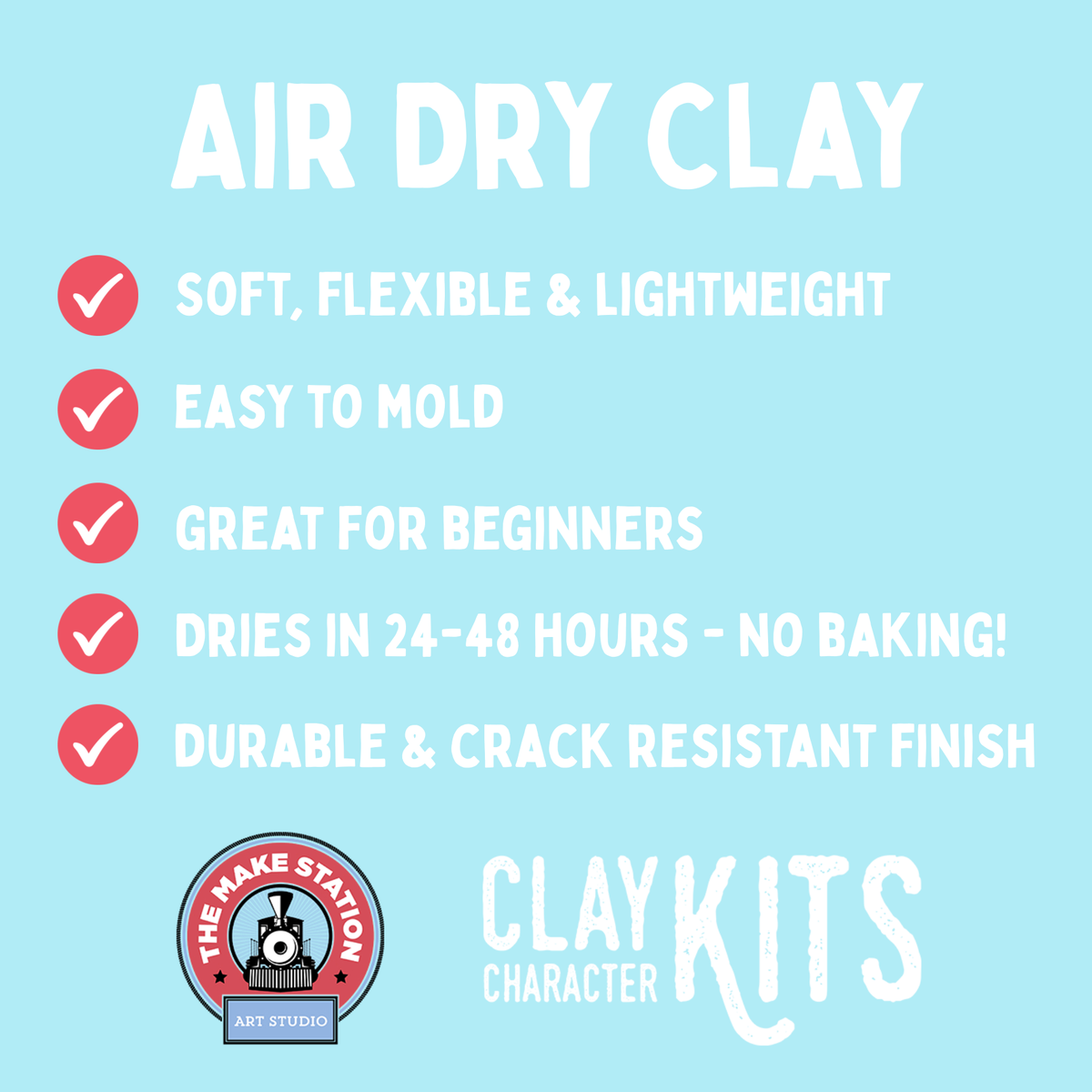 🇨🇦 "Cinder the Cat" Air Dry Clay Kit