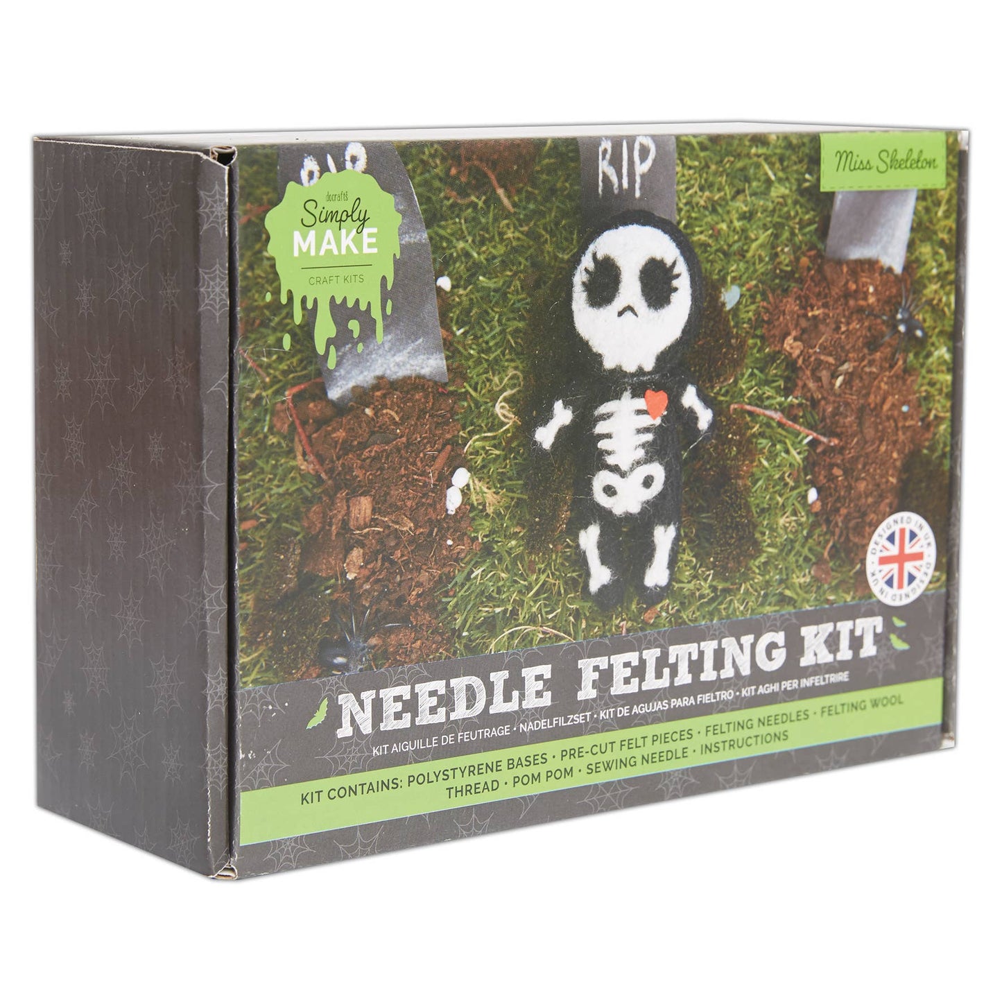 Needle Felting Kit "Miss Skeleton"