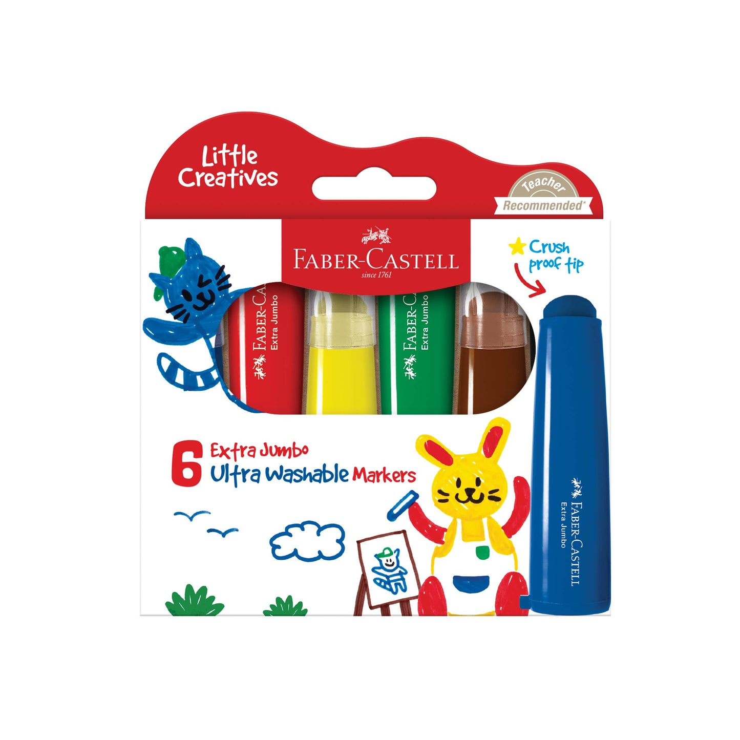 Faber-Castell Little Creatives Ultra Washable Markers Set of 12