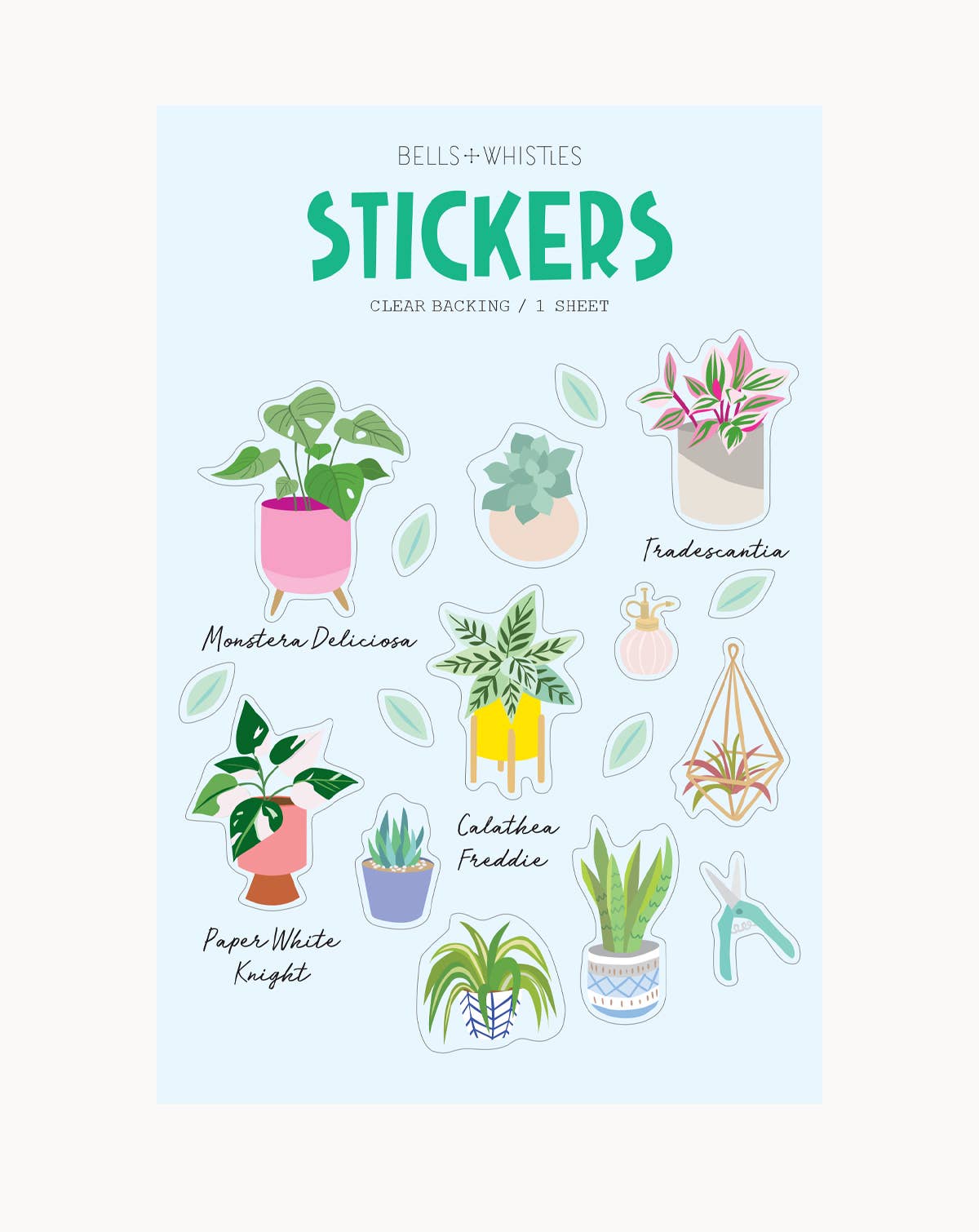House Plants Clear Sticker Pack