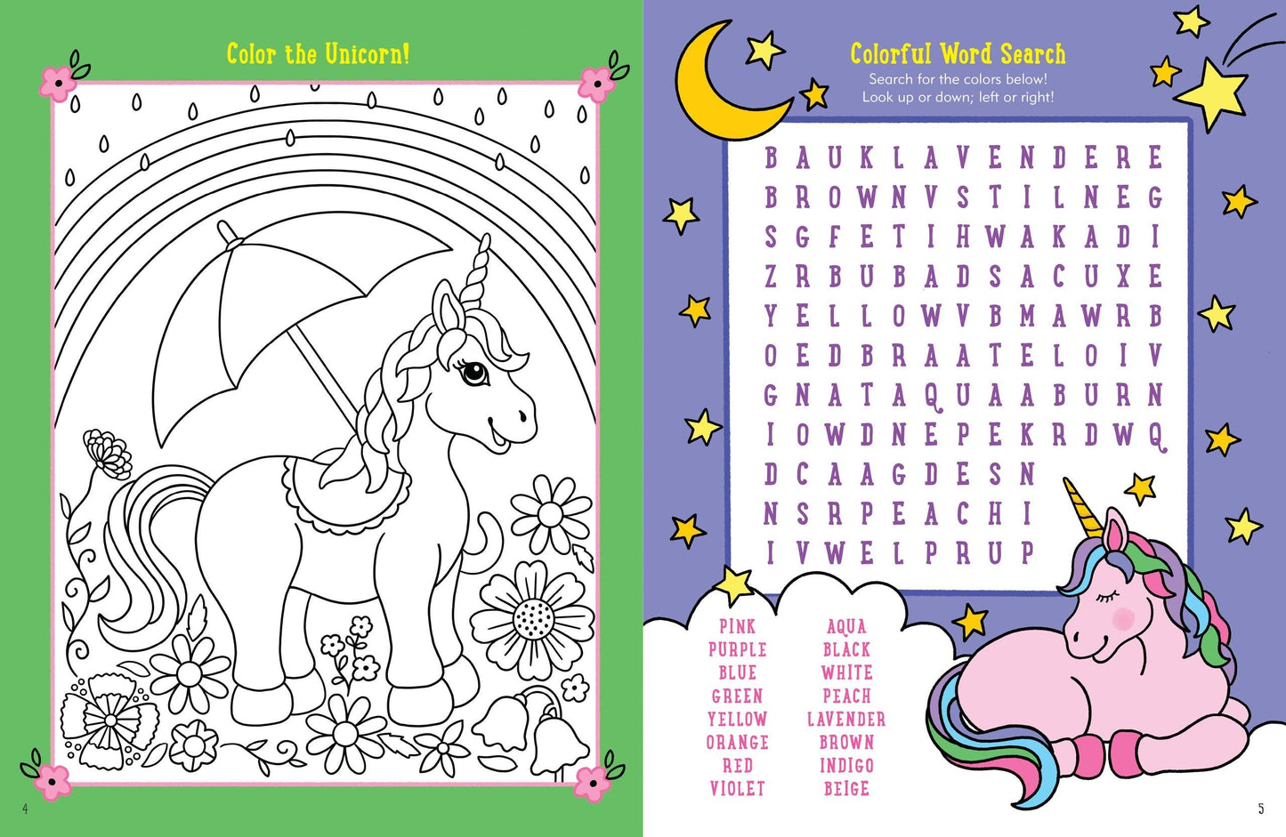 "Unicorn" Activity Book