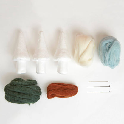 Needle Felting Kit "Tree Trio Craft Kit"
