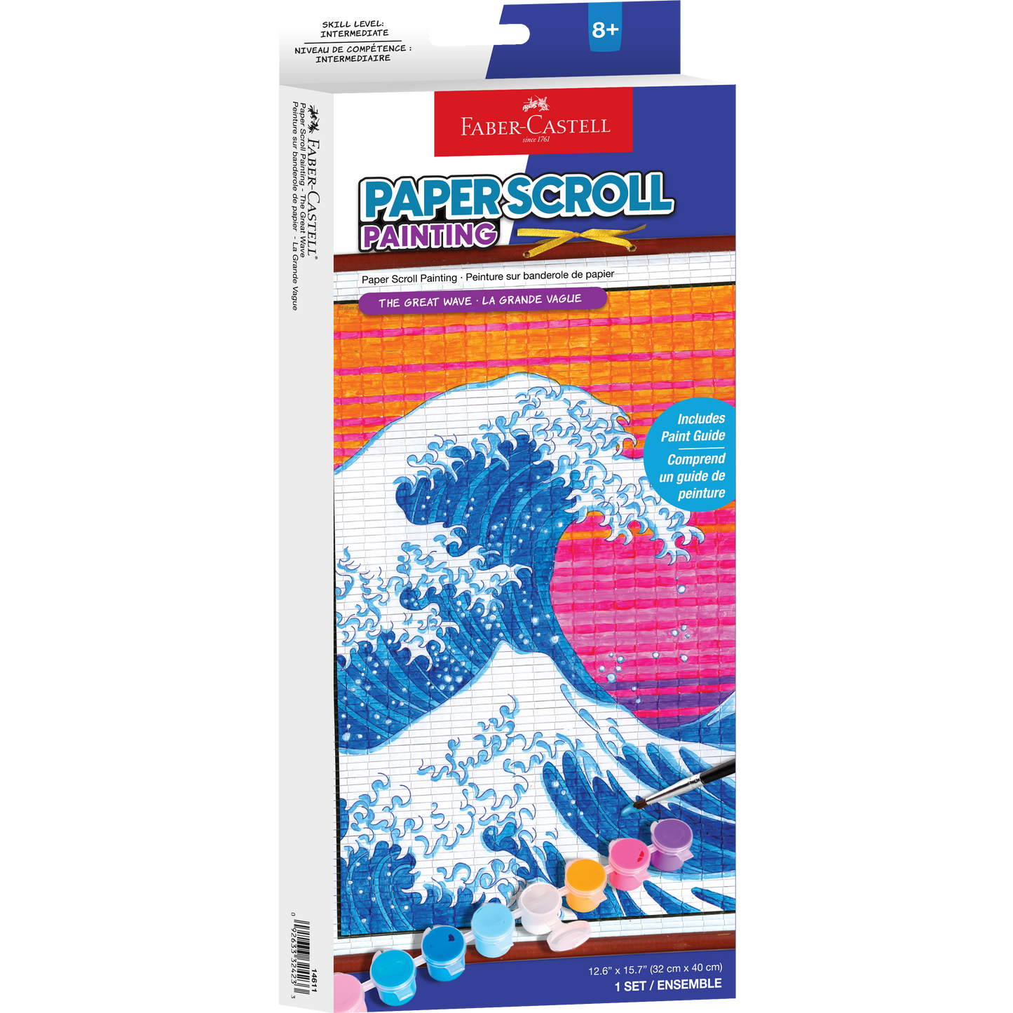 Faber-Castell Paper Scroll Painting Kit for Kids "The Great Wave"