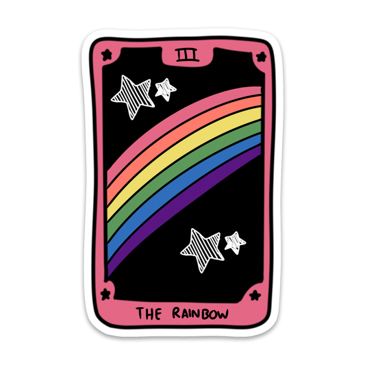 "The Rainbow Tarot Card" Sticker